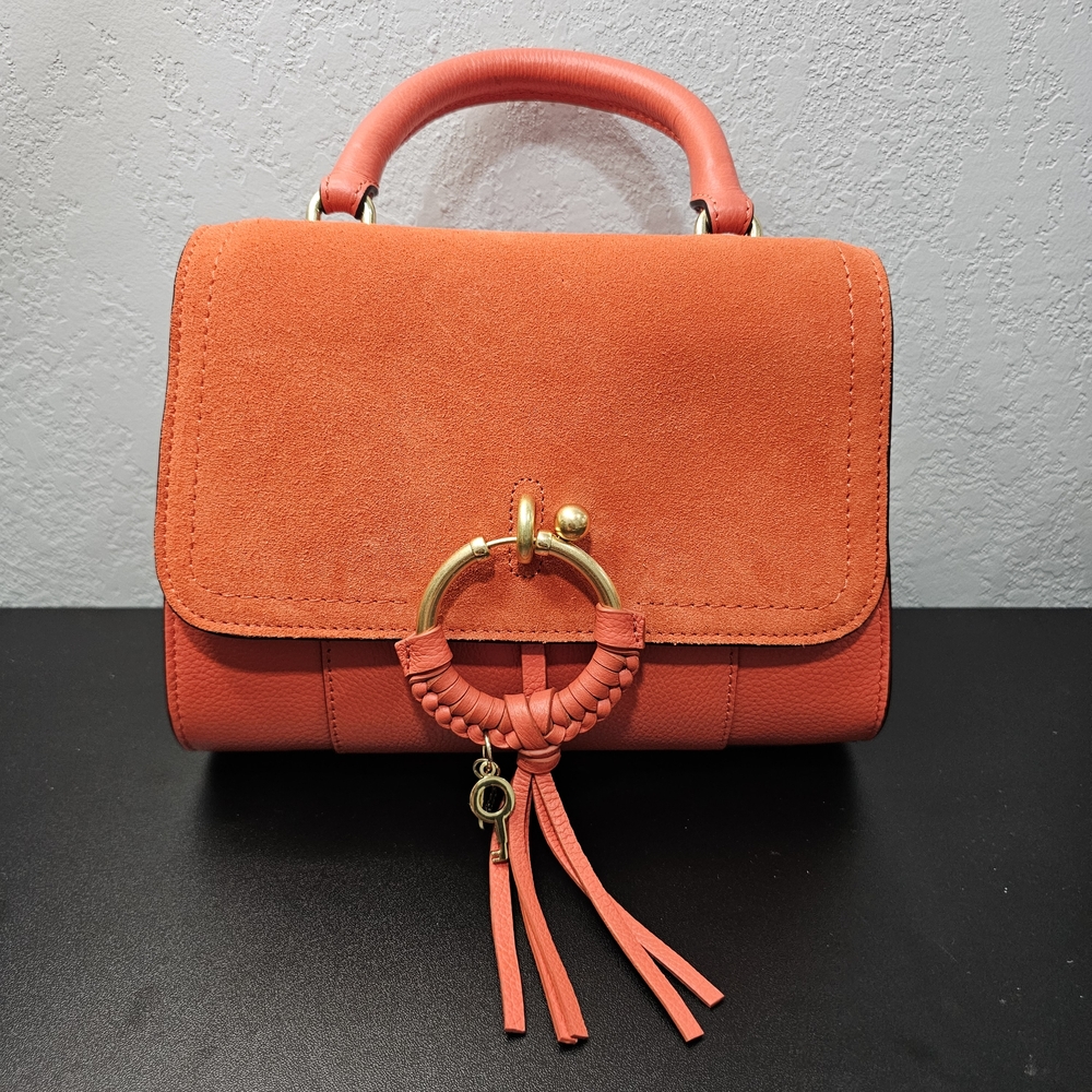 See By Chloe Coral Summer Satchel with Gold Hardware - Picture 16 of 17